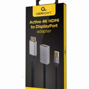 Gembird A-HDMIM-DPF-02 adaptador de cable de vídeo 0,1 m HDMI tipo A (Estándar) DisplayPort Negro