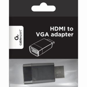 Gembird A-HDMI-VGA-001 cambiador de género para cable Negro