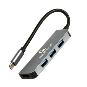 Gembird A-CM-COMBO2-01 base para portátil y replicador de puertos USB 3.2 Gen 1 (3.1 Gen 1) Type-C Gris