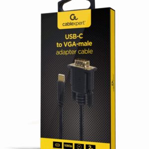 Gembird A-CM-VGAM-01 Adaptador gráfico USB 1920 x 1080 Pixeles Negro