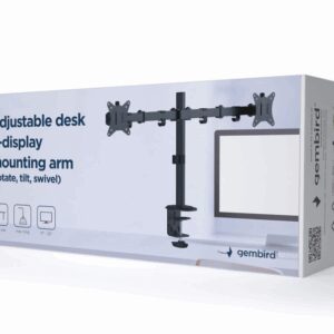 Gembird MA-D2-01 soporte para monitor 81,3 cm (32") Escritorio Negro