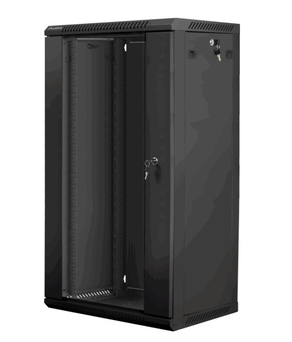 Lanberg WF01-6422-10B armario rack 22U Bastidor de pared Negro