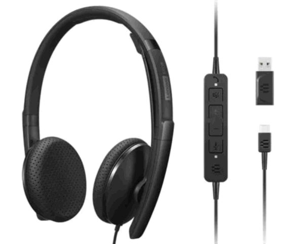 Lenovo 4XD1M45626 auricular y casco Auriculares Alámbrico Diadema USB Tipo C Negro