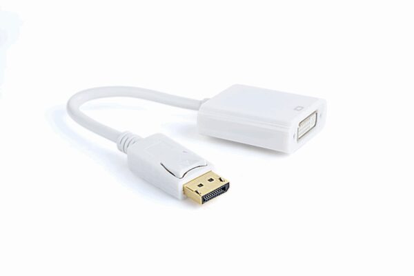 Gembird A-DPM-DVIF-002-W adaptador de cable de vídeo 0,1 m DisplayPort DVI Blanco