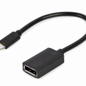 Gembird A-CM-DPF-02 adaptador de cable de vídeo 0,15 m USB Tipo C DisplayPort Negro