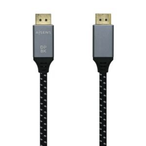 AISENS A149-0438 cable DisplayPort 3 m Negro, Gris