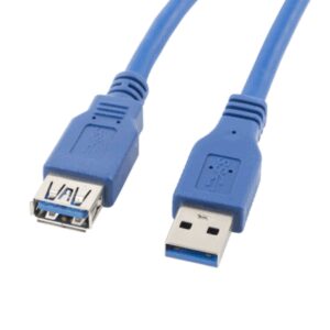 Lanberg CA-US3E-10CC-0018-B cable USB 1,8 m USB A Azul