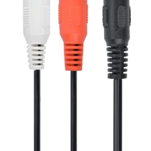 Gembird 1.5m, 3.5mm/2xRCA, M/M cable de audio 1,5 m 3,5mm Negro, Rojo, Blanco