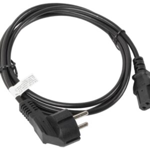 Lanberg CA-C13C-10CC-0018-BK cable de transmisión Negro 1,8 m C13 acoplador CEE7/7