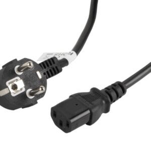 Lanberg CA-C13C-11CC-0050-BK cable de transmisión Negro 5 m C13 acoplador CEE7/7