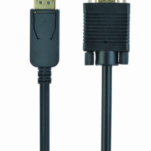 Gembird CCP-DPM-VGAM-6 adaptador de cable de vídeo 1,8 m VGA (D-Sub) DisplayPort Negro