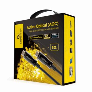 Gembird CCBP-HDMI-AOC-50M-02 cable HDMI HDMI tipo A (Estándar) Negro