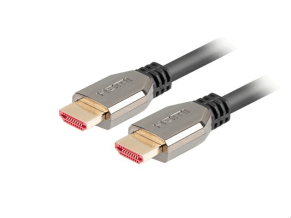 Lanberg CA-HDMI-30CU-0010-BK cable HDMI 1 m HDMI tipo A (Estándar) Negro, Plata