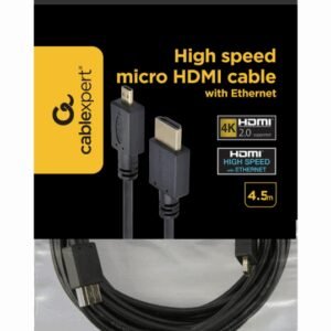 Gembird 4.5m HDMI-M/micro HDMI-M cable HDMI 4,5 m HDMI tipo A (Estándar) HDMI tipo D (Micro) Negro