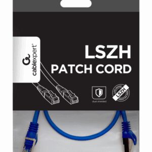 Gembird PP6A-LSZHCU-B-0.5M cable de red Azul 0,5 m Cat6a S/FTP (S-STP)