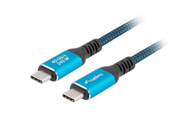 Lanberg CA-CMCM-45CU-0020-BK cable USB USB 3.2 Gen 2 (3.1 Gen 2) 2 m USB C Negro, Azul