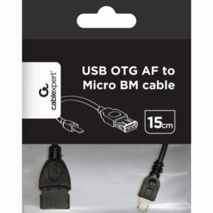Gembird USB A - Micro-USB B, 0.15m cable USB USB 2.0 0,15 m Negro