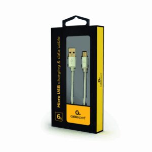 Gembird CCB-MUSB2B-AMBM-6-S cable USB USB 2.0 1,8 m Micro-USB B USB A Blanco
