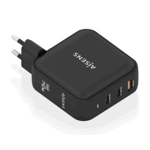 AISENS ASCH-140W3P031-BK cargador de dispositivo móvil Universal Corriente alterna Carga rápida Interior