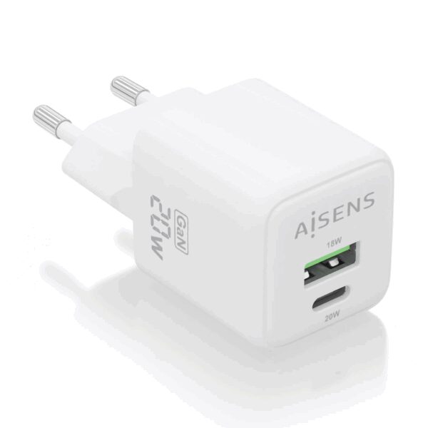 AISENS ASCH-20W2P010-W cargador de dispositivo móvil Universal Corriente alterna Carga rápida Interior