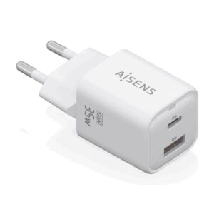 AISENS ASCH-35W2P024-W cargador de dispositivo móvil Universal Corriente alterna Carga rápida Interior