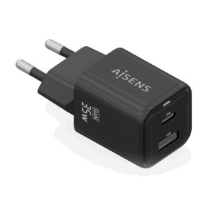AISENS ASCH-35W2P025-BK cargador de dispositivo móvil Universal Corriente alterna Carga rápida Interior