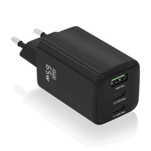 AISENS ASCH-65W3P027-BK cargador de dispositivo móvil Universal Corriente alterna Carga rápida Interior