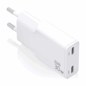 AISENS ASCH-30W2P048-W cargador de dispositivo móvil Cámara digital, MP3, MP4, Teléfono móvil, Navegante, Portátil, Consola de juegos portátil, Smartphone, Tableta, Universal Blanco Corriente alterna Carga rápida Interior