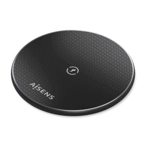 AISENS ASCH-15W1WC058-BK cargador de dispositivo móvil Smartphone Cargador inalámbrico Interior