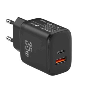 Leotec LECSPH35W2K cargador de dispositivo móvil Universal Negro Corriente alterna Carga rápida Interior