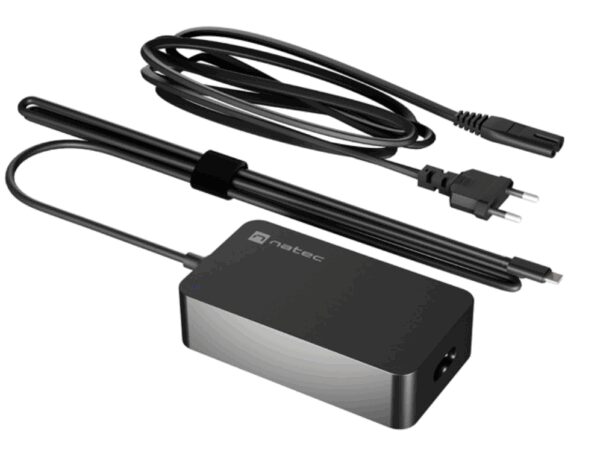 NATEC Grayling USB-C 45W adaptador e inversor de corriente Universal Negro