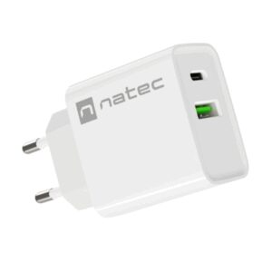 NATEC RIBERA Universal Blanco Corriente alterna Carga rápida Interior