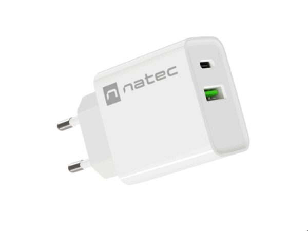 NATEC RIBERA Universal Blanco Corriente alterna Carga rápida Interior