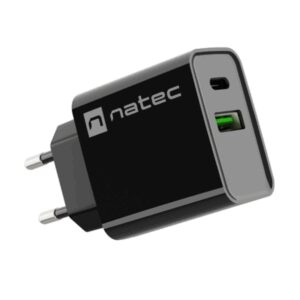 NATEC RIBERA Universal Negro Corriente alterna Carga rápida Interior