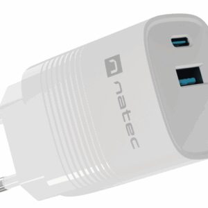 NATEC NUC-2140 cargador de dispositivo móvil Universal Blanco Corriente alterna Carga rápida Interior