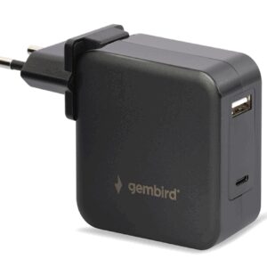 Gembird NPA-PD60-01 cargador de dispositivo móvil Portátil, Smartphone Negro Corriente alterna Interior