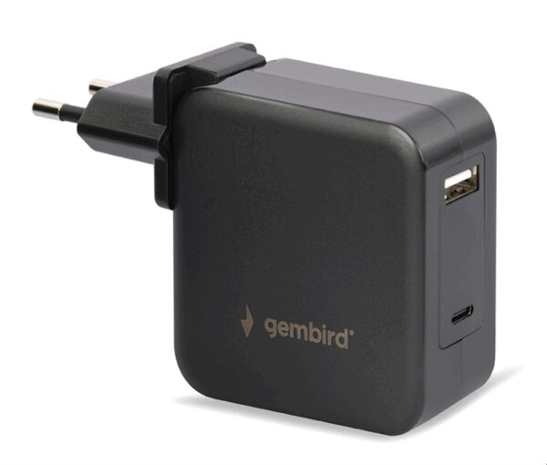 Gembird NPA-PD60-01 cargador de dispositivo móvil Portátil, Smartphone Negro Corriente alterna Interior