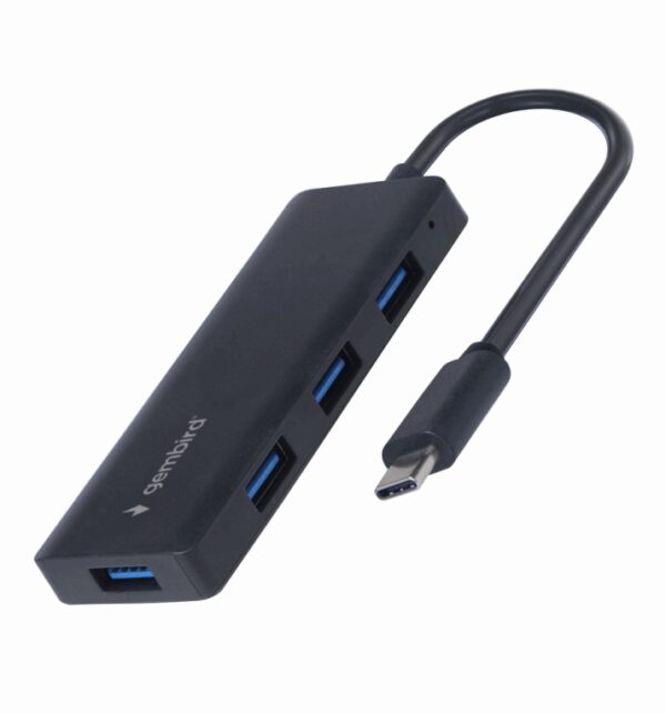 Gembird UHB-CM-U3P4P-01 hub de interfaz USB 3.2 Gen 1 (3.1 Gen 1) Type-C Negro