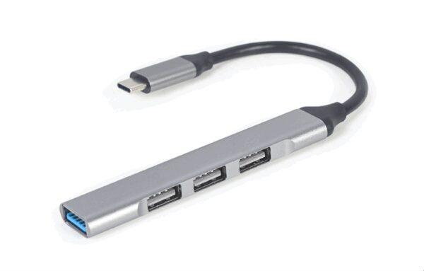 Gembird UHB-CM-U3P1U2P3-03 hub de interfaz USB 3.2 Gen 1 (3.1 Gen 1) Type-C 5000 Mbit/s Plata