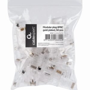 Gembird PLUG3UP6/50 conector RJ-45 Transparente