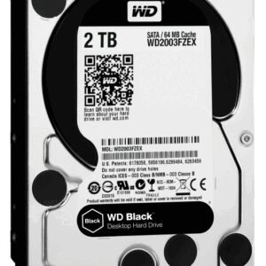 Western Digital WD_BLACK Black disco duro interno 2 TB 7200 RPM 64 MB 3.5" Serial ATA III