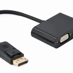 Gembird A-DPM-HDMIFVGAF-01 cable DisplayPort 0,1 m Negro