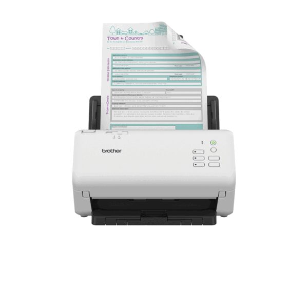 Brother ADS-4300N escaner Escáner con alimentador automático de documentos (ADF) 600 x 600 DPI A4 Negro, Blanco