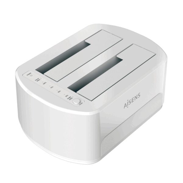 AISENS ASDS-D02W base de conexión para disco duro USB 3.2 Gen 1 (3.1 Gen 1) Type-B Blanco
