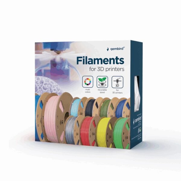 Gembird 3DP-ABS1.75-01-S material de impresión 3d ABS Plata 1,4 kg