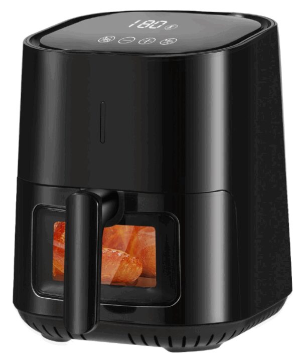 SILVER Praga IP390ATL Sencillo 4 L Independiente 1400 W Freidora de aire caliente Negro