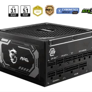 MSI MAG A1250GL PCIE5 unidad de fuente de alimentación 1250 W 24-pin ATX ATX Negro