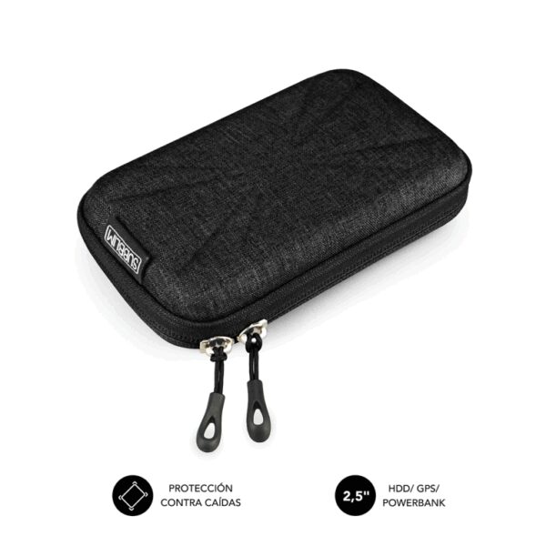 SUBBLIM SUB-HDD-HBC001 funda para disco duro externo Funda de protección ABS sintéticos, Poliuretano Negro