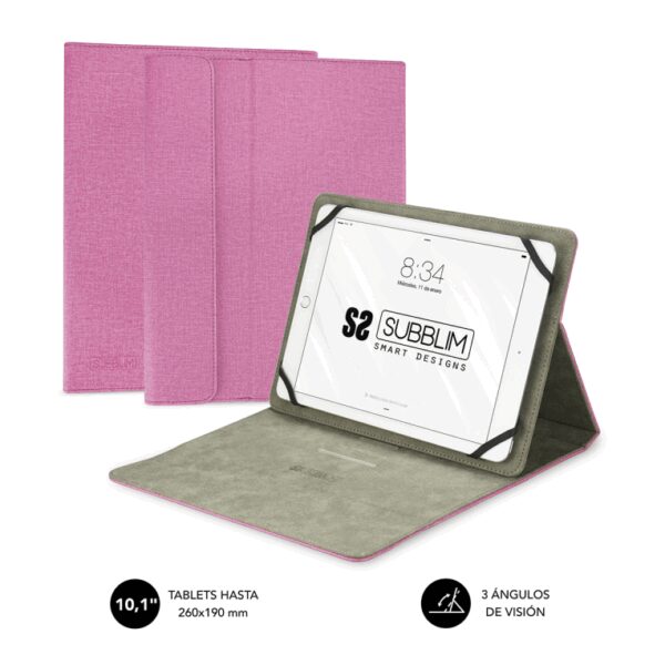 SUBBLIM SUB-CUT-1CT003 funda para tablet 25,6 cm (10.1") Folio Rosa