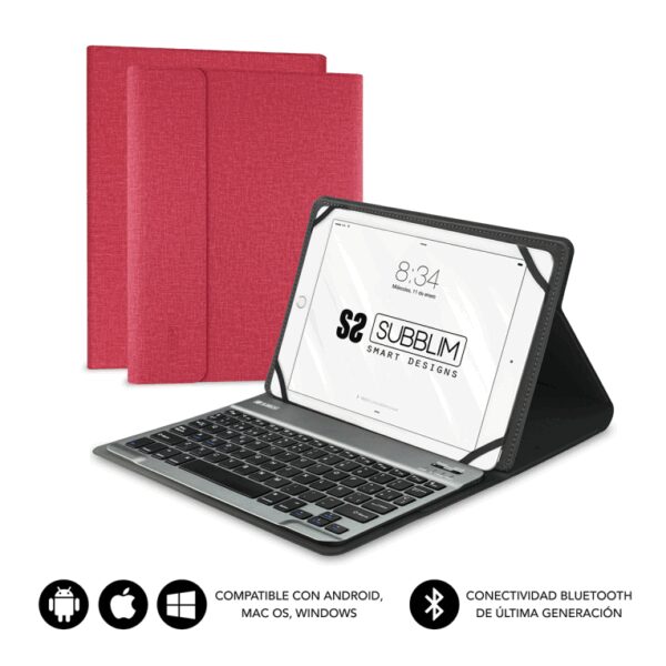 SUBBLIM SUB-KT2-BT0003 teclado para móvil QWERTY Español Rojo